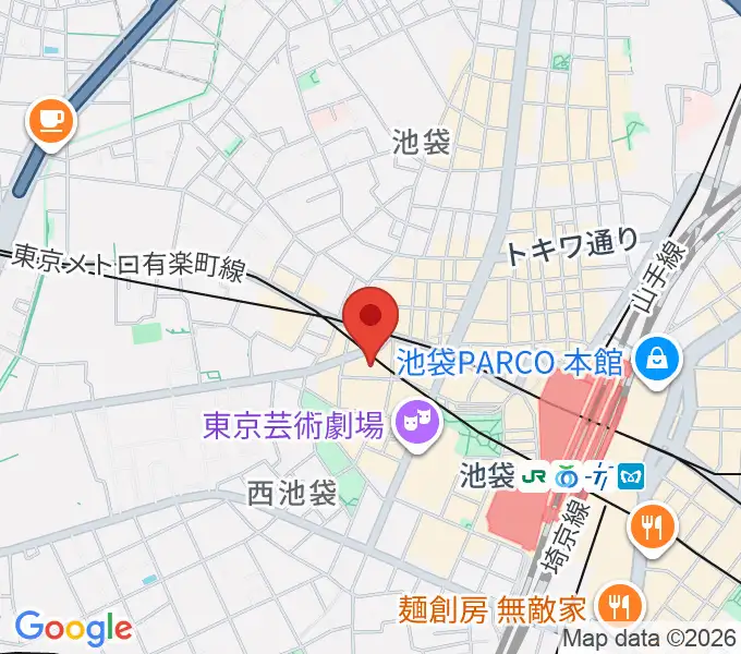 池袋フラットファイブの地図