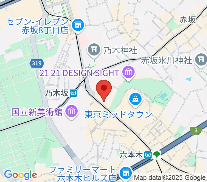 六本木オールオブミークラブの地図