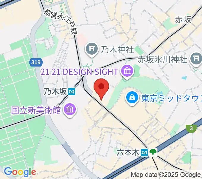 六本木オールオブミークラブの地図