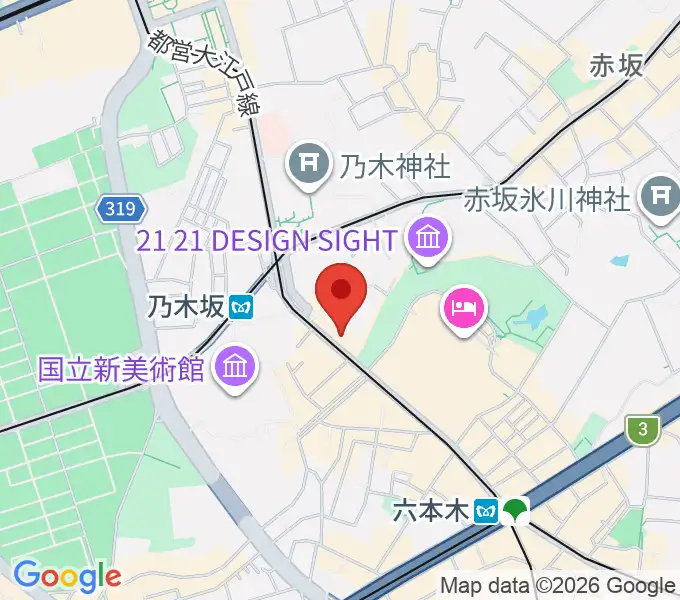 六本木オールオブミークラブの地図