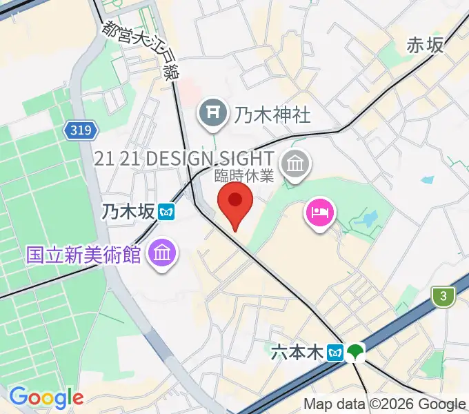六本木オールオブミークラブの地図