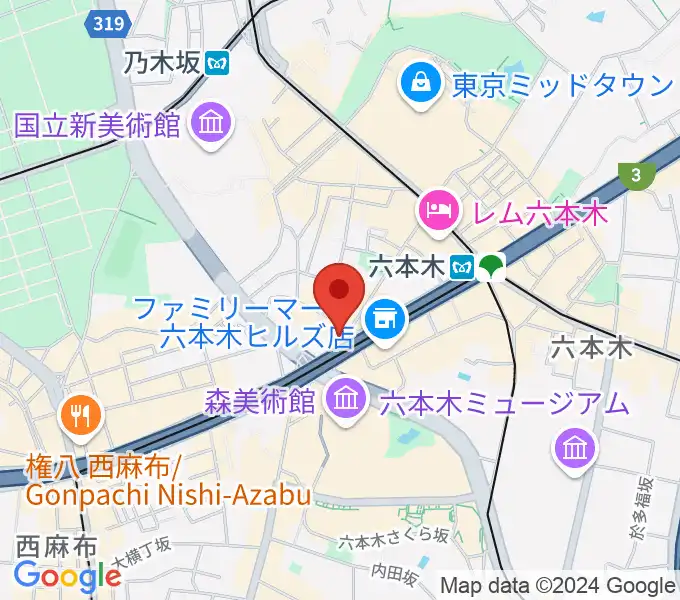 六本木マイスコッチの地図