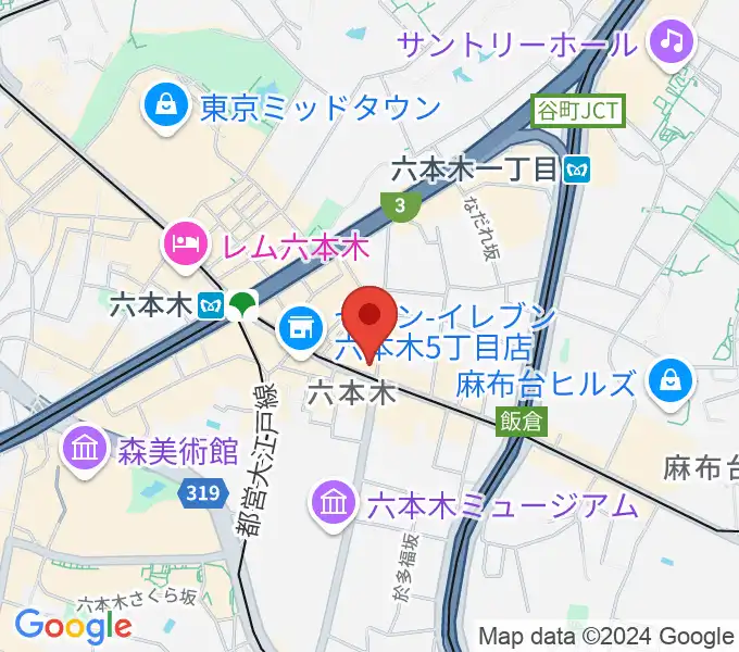 六本木Piano Bar IZUMIの地図