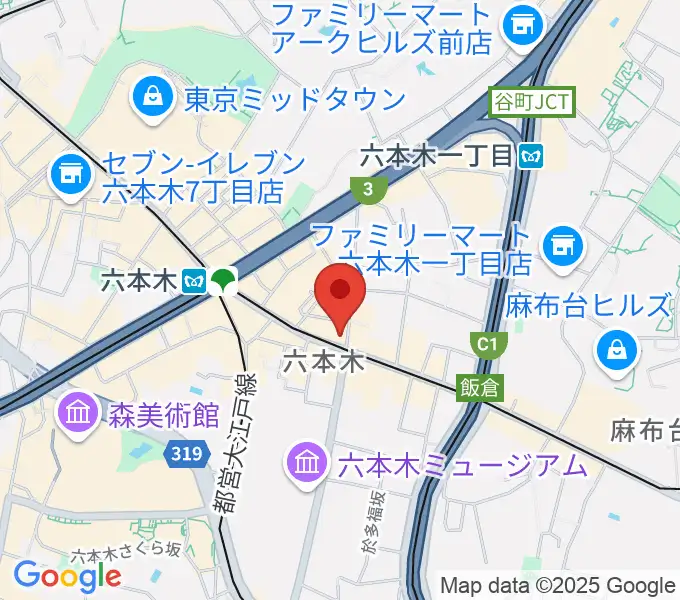 六本木Piano Bar IZUMIの地図