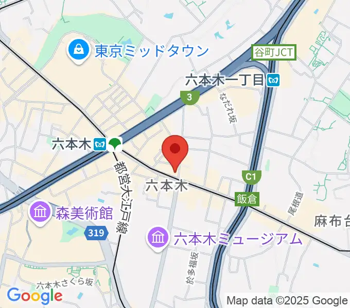 六本木Piano Bar IZUMIの地図