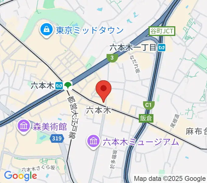 六本木Piano Bar IZUMIの地図