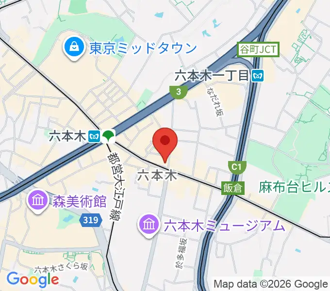 六本木Piano Bar IZUMIの地図