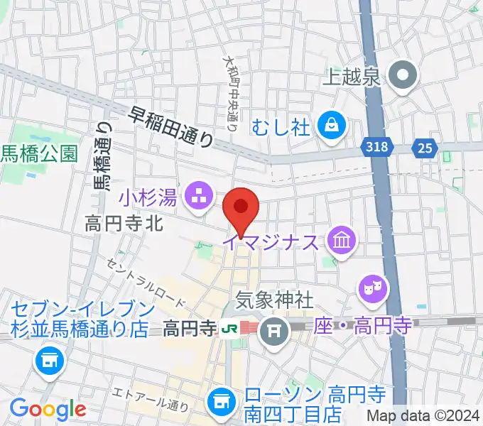 高円寺ムーンストンプの地図