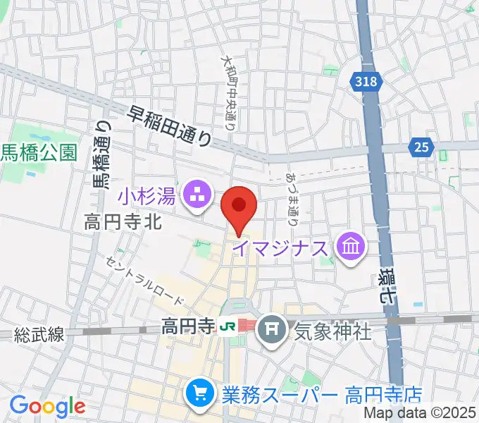 高円寺ムーンストンプの地図