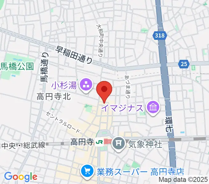 高円寺ムーンストンプの地図