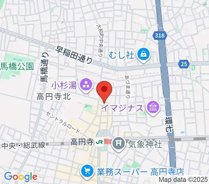 高円寺ムーンストンプの地図