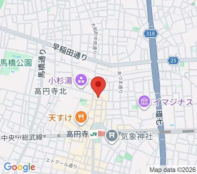 高円寺ムーンストンプの地図