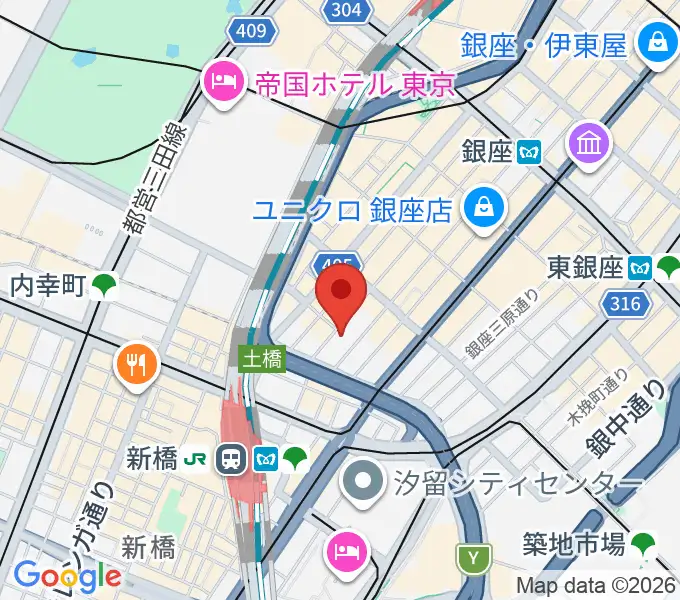 銀座シグナスの地図