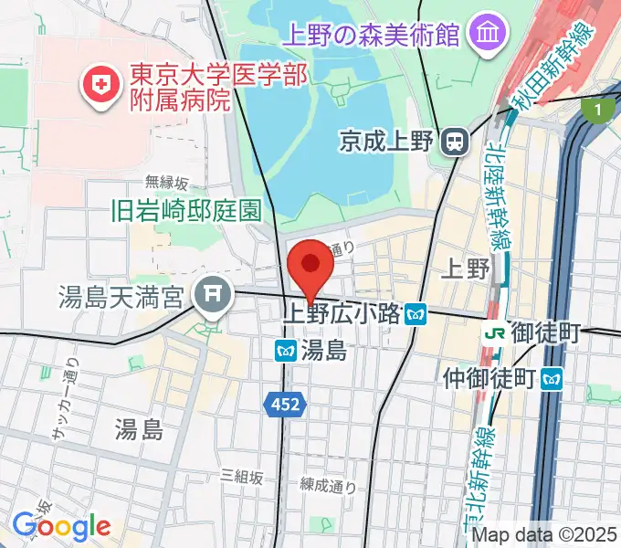 湯島カスターの地図