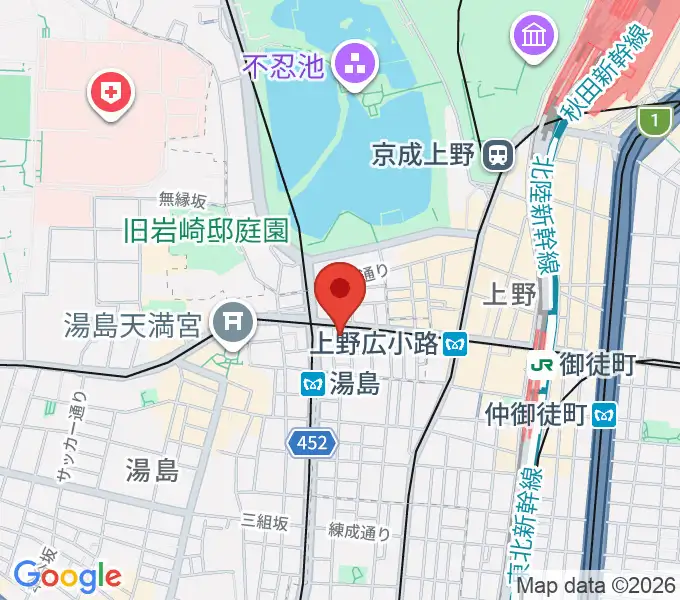 湯島カスターの地図