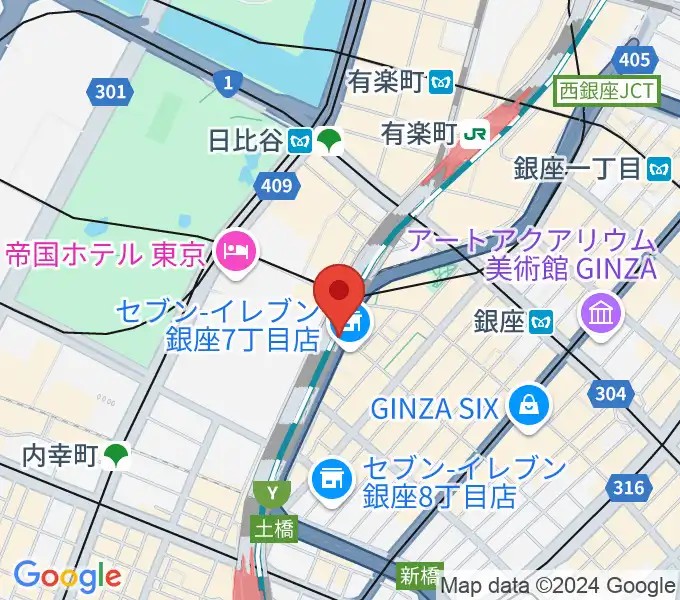 ケネディハウス銀座の地図