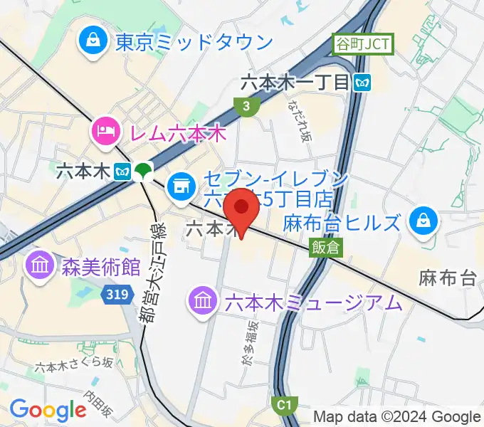 アビーロード六本木の地図