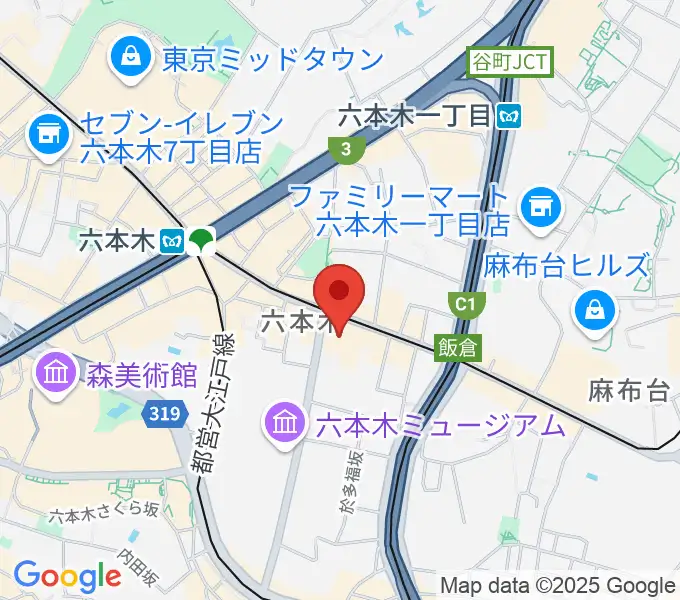 アビーロード六本木の地図