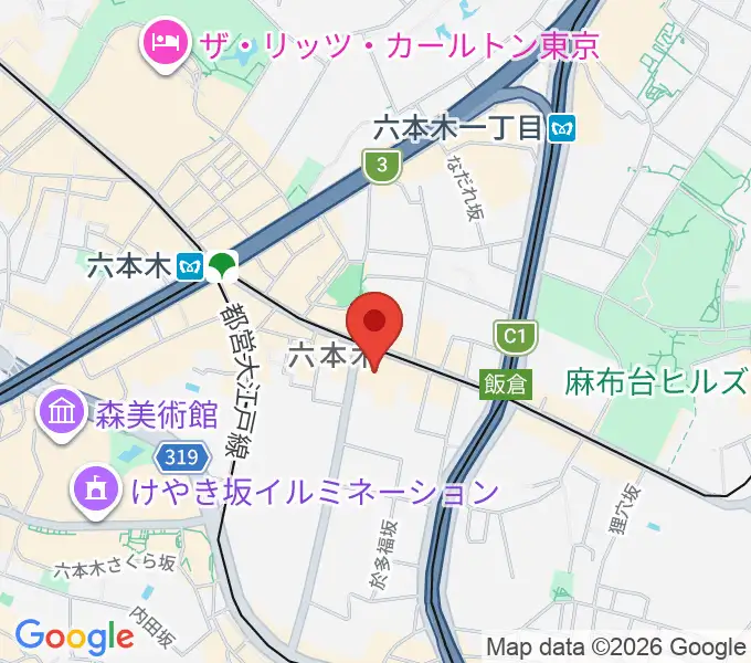 アビーロード六本木の地図