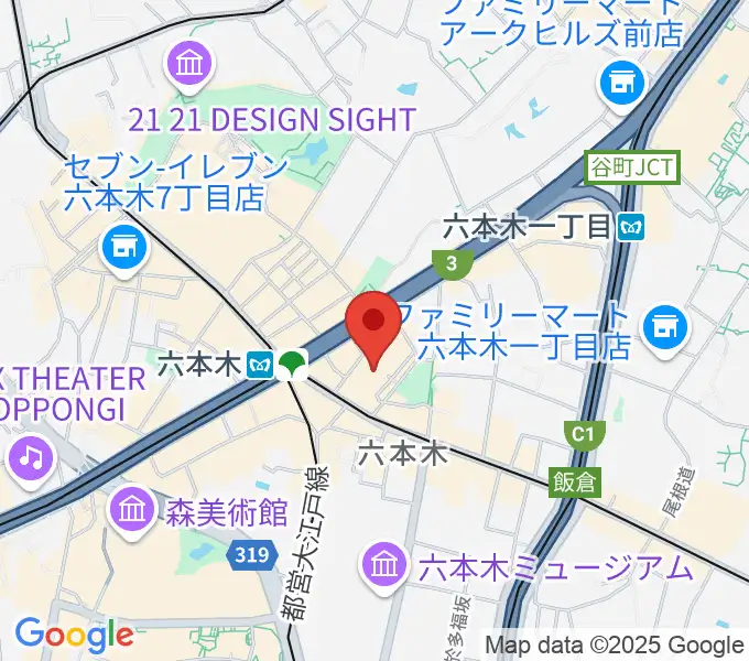 六本木バードランドの地図