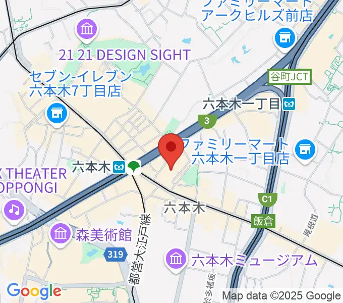 六本木バードランドの地図