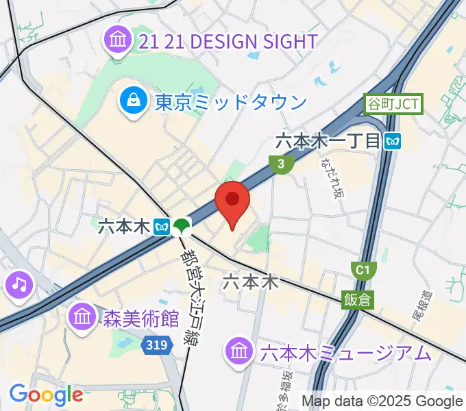 六本木バードランドの地図