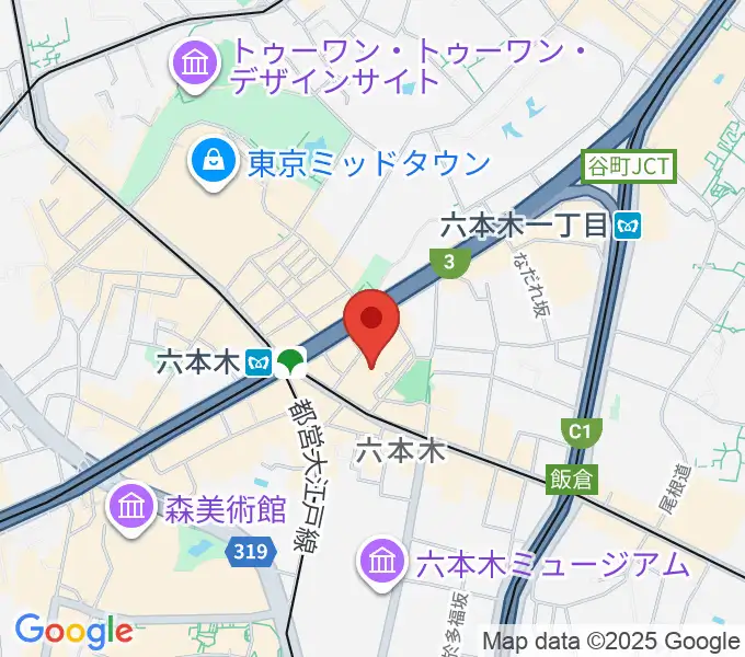 六本木バードランドの地図