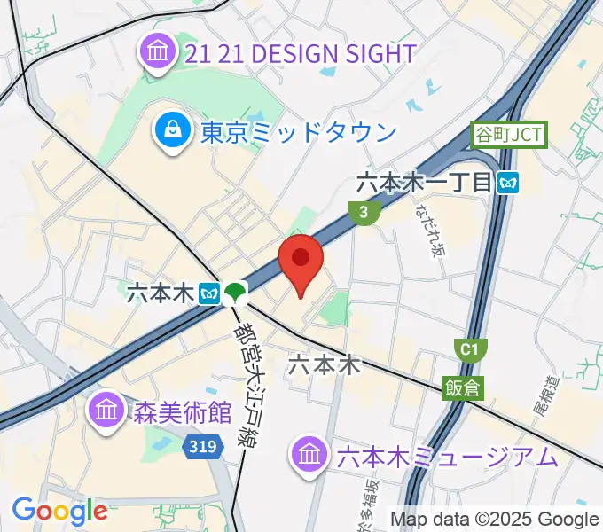 六本木バードランドの地図