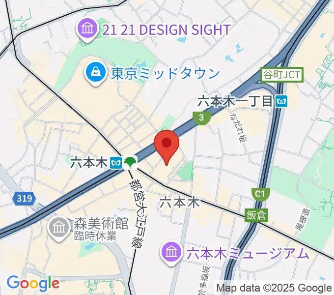 六本木バードランドの地図