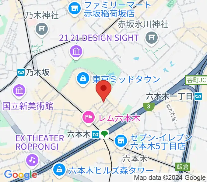 六本木ライブハウスＺの地図