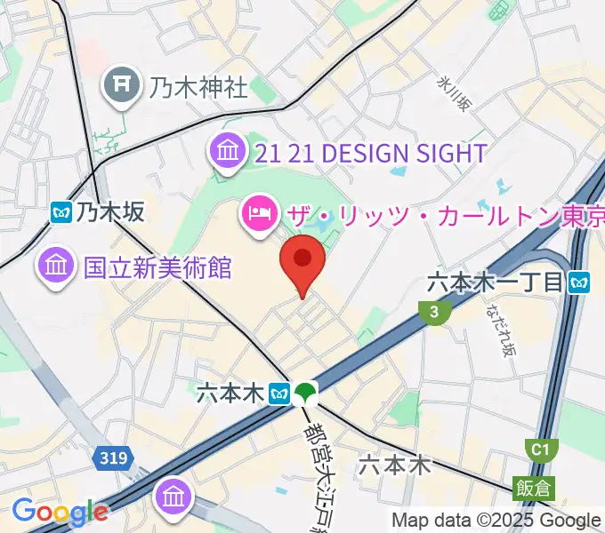 六本木ライブハウスZの地図