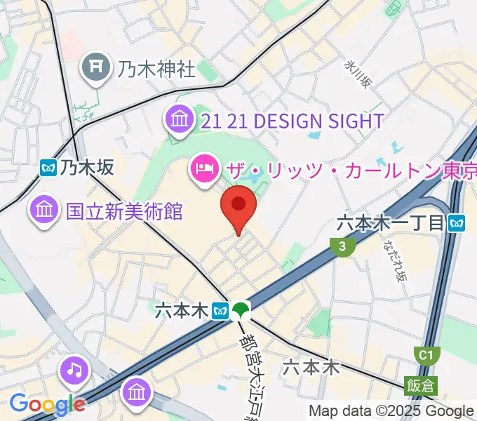 六本木ライブハウスＺの地図