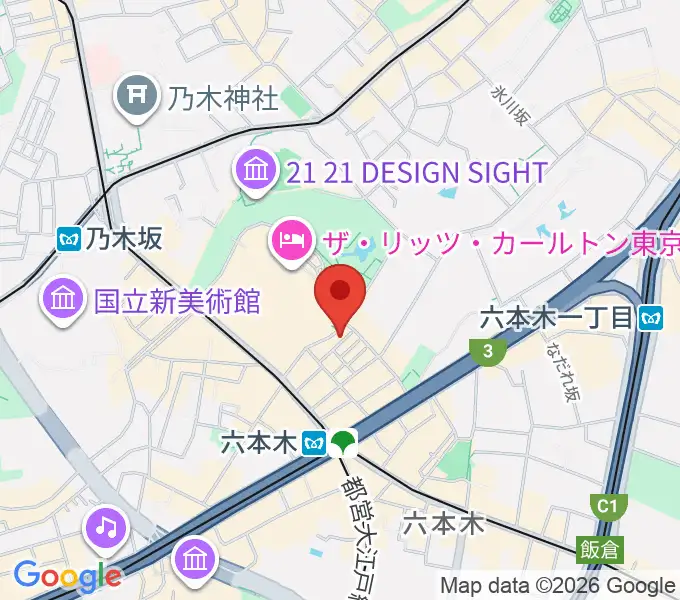 六本木ライブハウスＺの地図