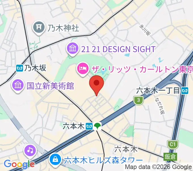 六本木ライブハウスZの地図