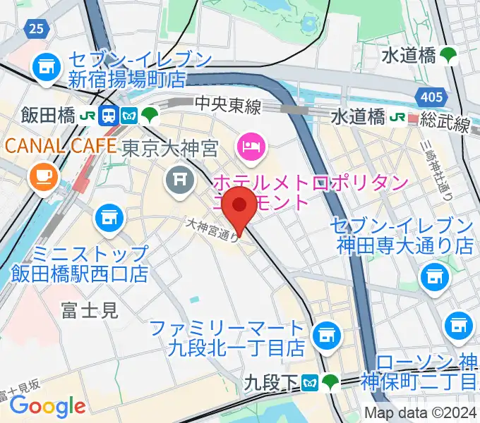 飯田橋スペースウィズの地図