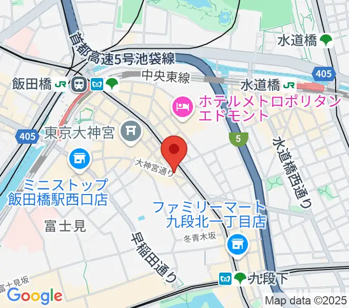 飯田橋スペースウィズの地図