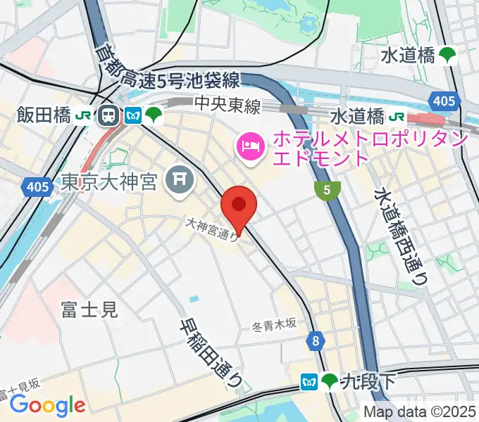 飯田橋スペースウィズの地図