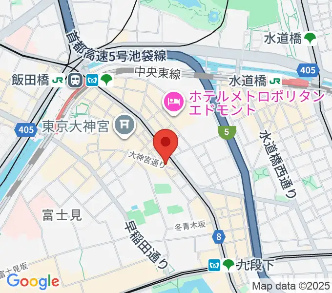 飯田橋スペースウィズの地図