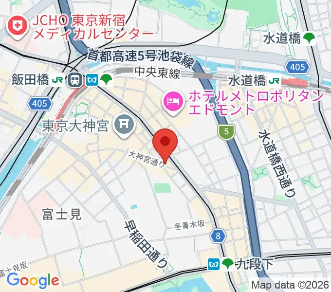 飯田橋スペースウィズの地図