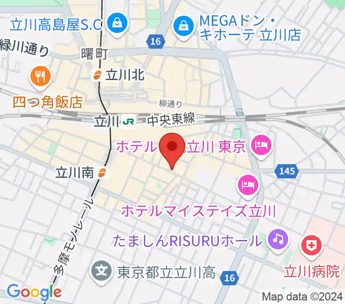 立川BABELの地図