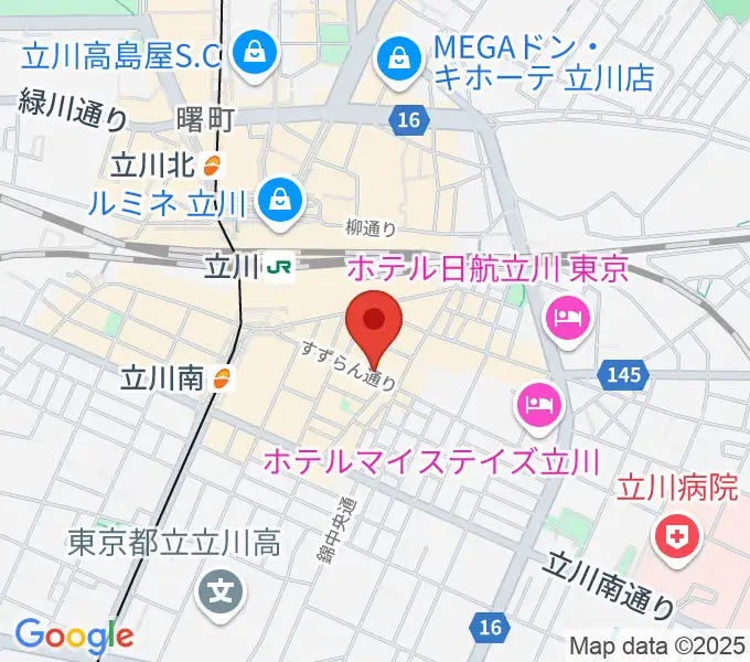 立川BABELの地図