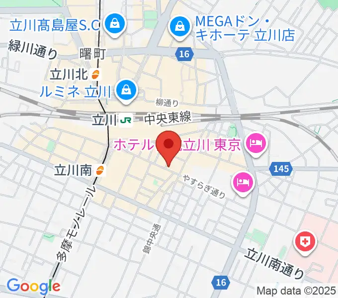 立川BABELの地図