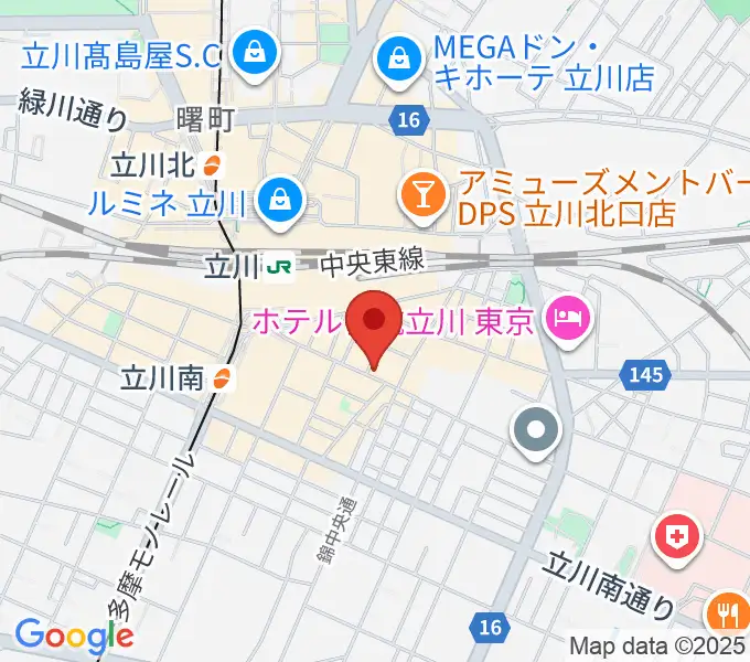 立川BABELの地図
