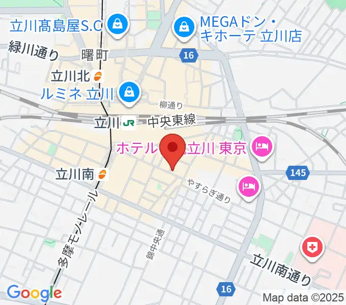 立川BABELの地図