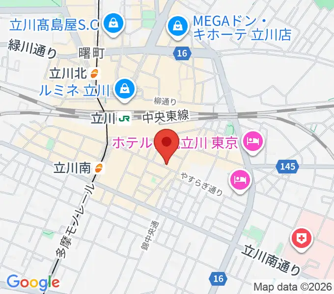 立川BABELの地図