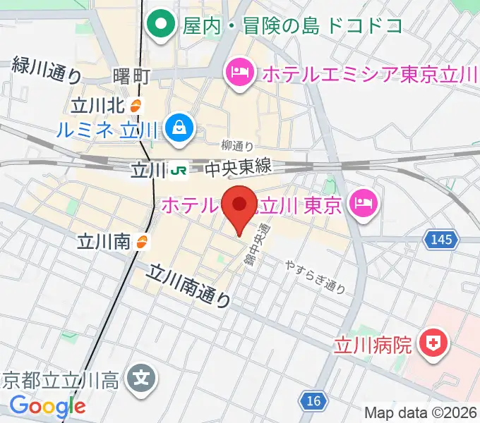 立川BABELの地図