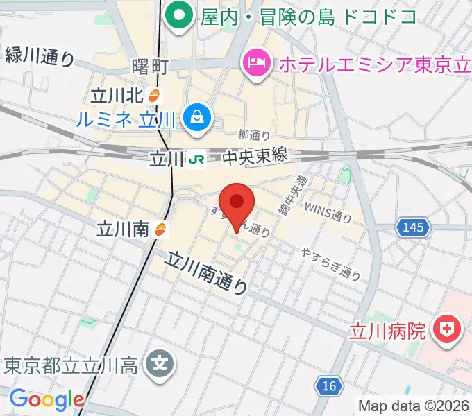 立川Heart Beatの地図