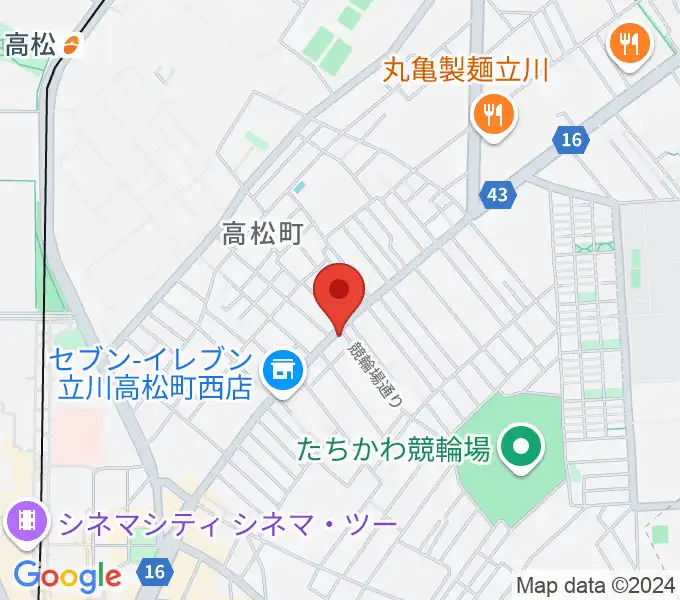 立川CRAZY JAMの地図