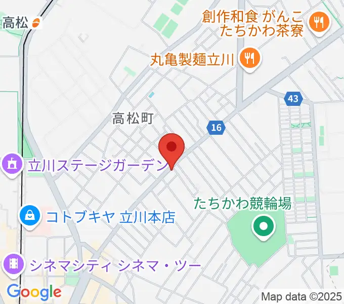 立川CRAZY JAMの地図