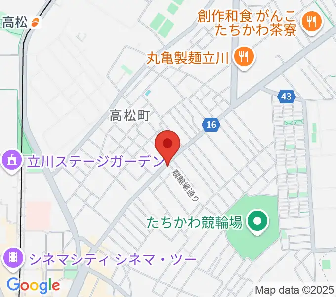 立川CRAZY JAMの地図